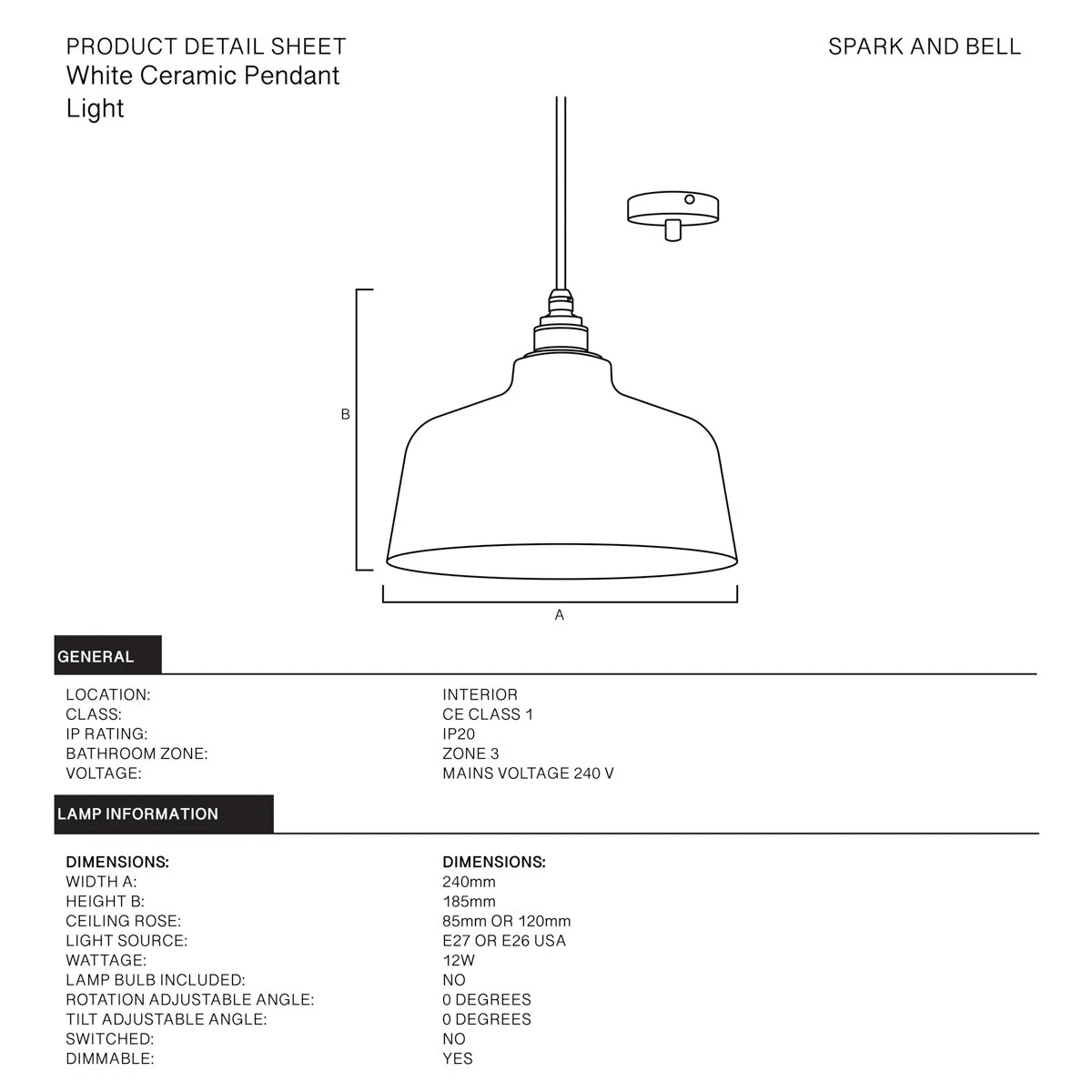 Ceramic bell pendant discount light